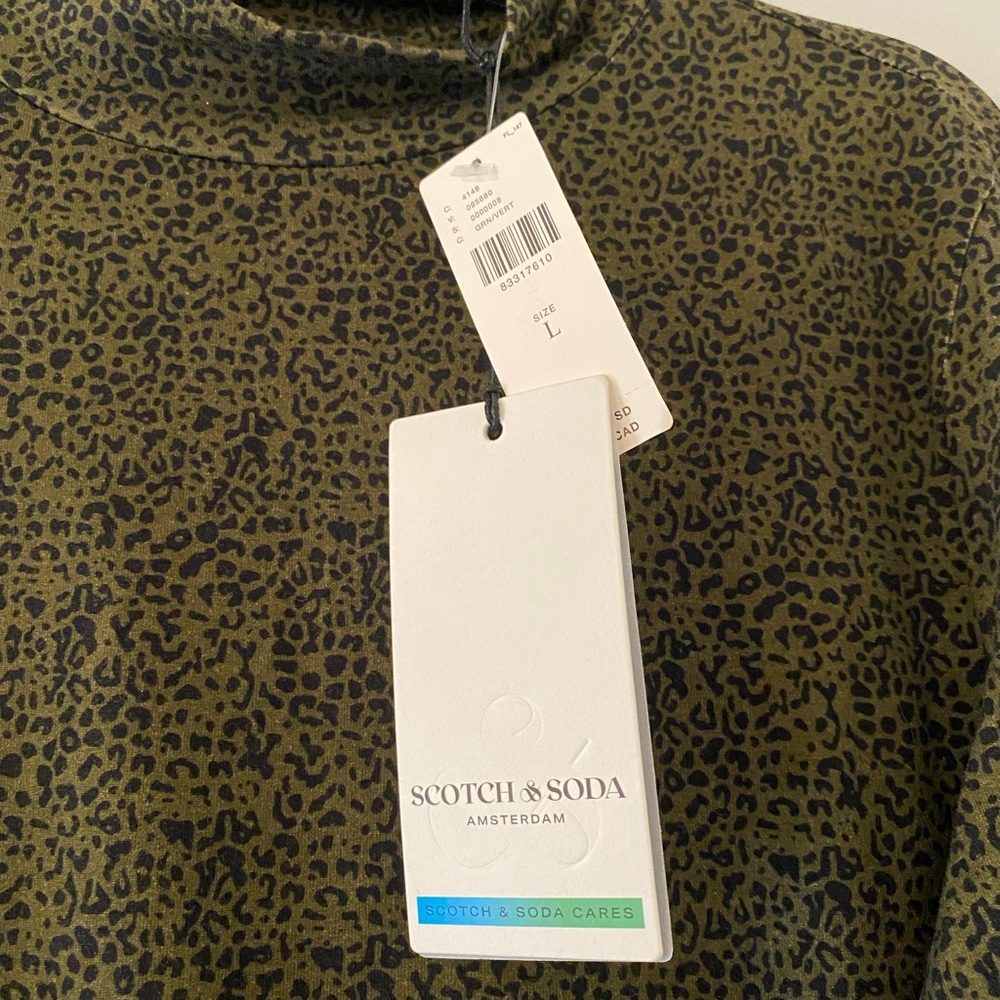 Anthropologie Scotch & Soda Printed Long Sleeved Mockneck Top - Picture 2 of 9
